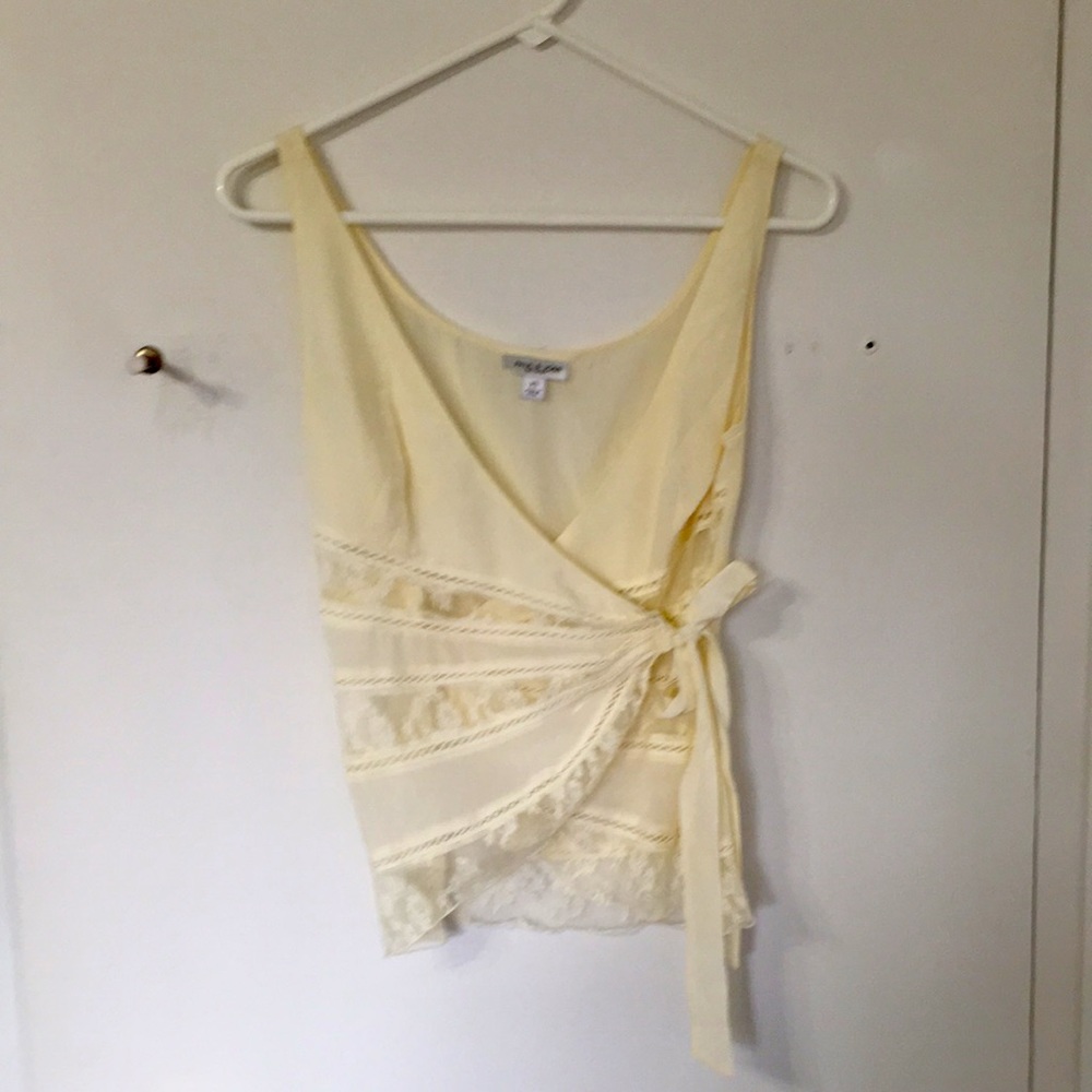 SOLD BOGO Paul & Joe cream wrap top size xs